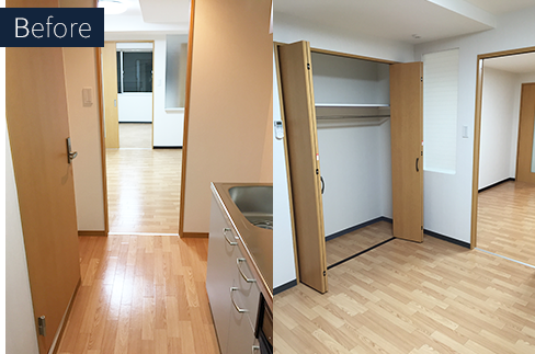 行きインテリア工事前